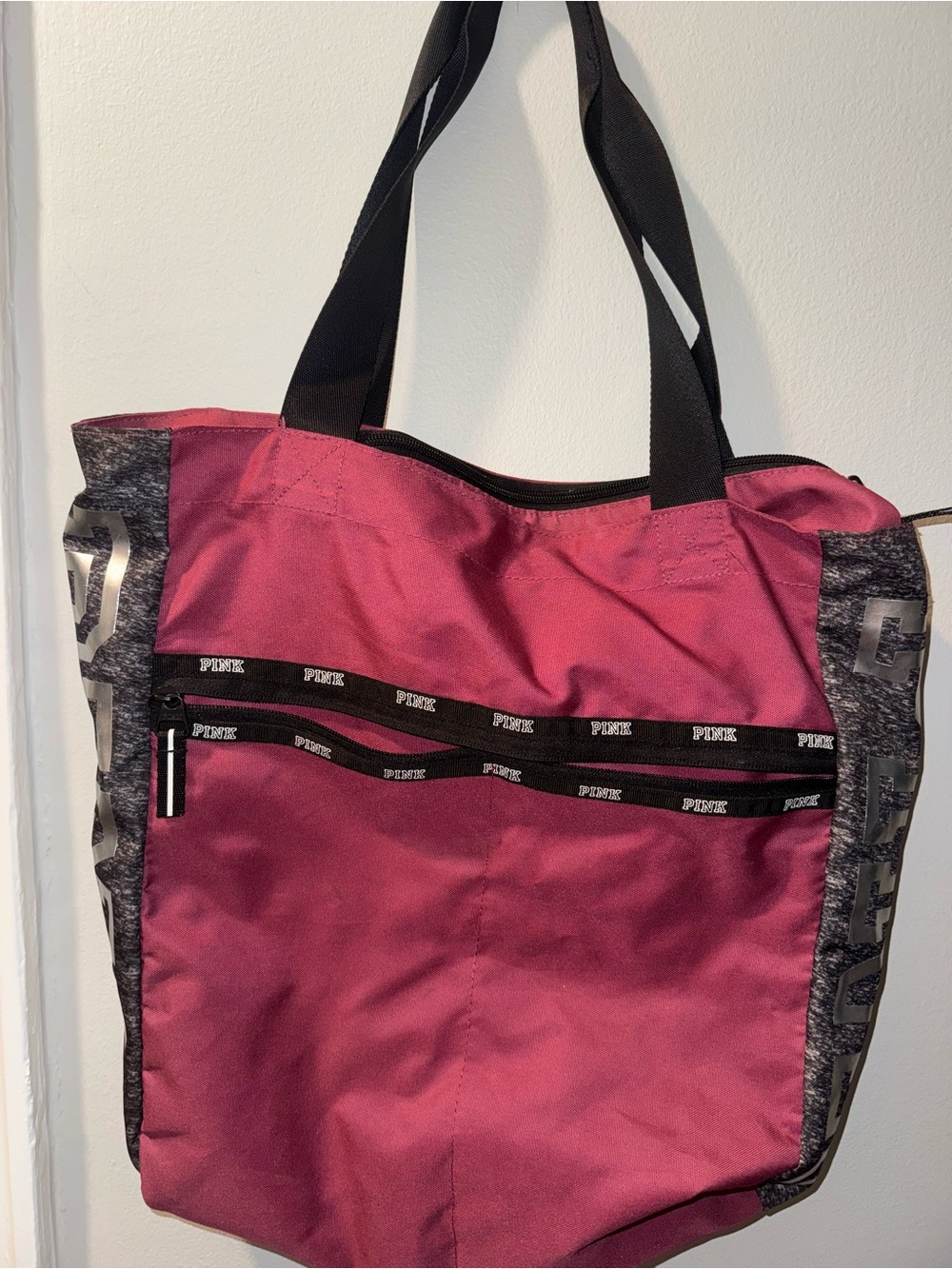 PINK Victoria's Secret by Victoria's Secret Plum Carryall Tote with mini bag